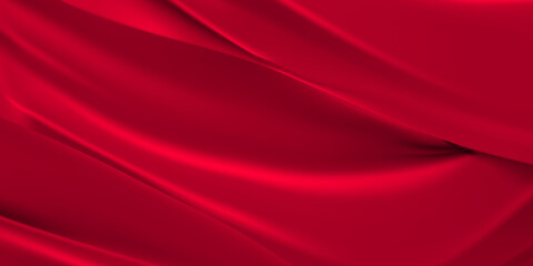 Celebration Luxury red satin smooth background vector Illustration
