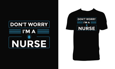 Nurse Typography T Shirt Design. 
