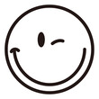 © Hanako ITO - simple face emoji icon sticker with white background