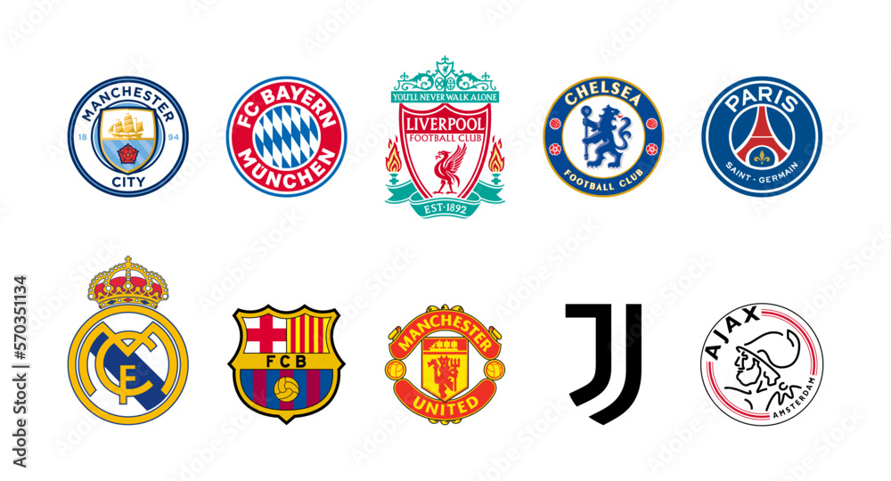 European Soccer Teams Logos 998x496 European Soccer Teams Logos 998x496
