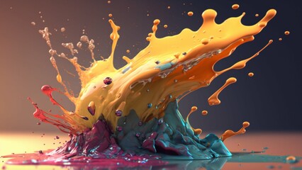 Wall Mural - fantastic realism paint splash 8k wallpaper