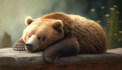 Sticker - cute and funny lazy bear