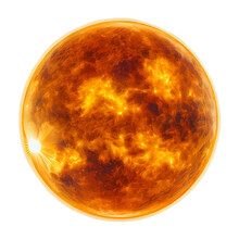 Sun And Planet On A Transparent Background For Decoration In The Project. Generative AI