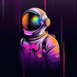 Astronaut cyberpunk, generative ai