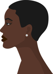 Poster - Beautiful black girl in profile