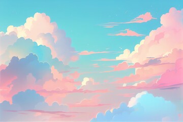 pastel color of sky background. illustration graphic design. generative ai