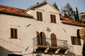 Wall Mural - Beautiful buildings and places over the Europe balcony terrace flowers view architecture 