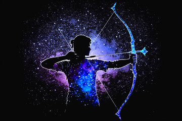 Wall Mural - horoscope sagittarius sign symbol