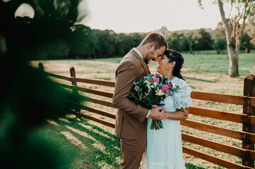 Wall Mural - couple shoot on wedding day