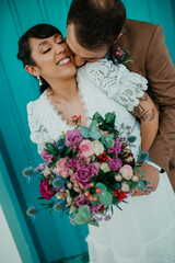 couple shoot on wedding day