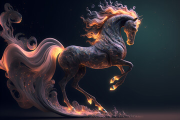 Wall Mural - Spirit Animal - Horse, Generative AI