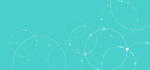 Aufkleber - Network background. Connections with points, lines, and people icons. Vector technology background