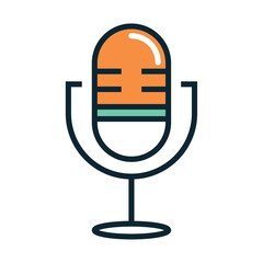 Sticker - microphone icon isolated