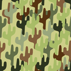 Cactus Camouflage - seamless pattern