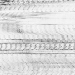 Wall Mural - Horizontal distortion of broken video image on black background, VHS effect, glitch digital color pixel noise. Abstract pixel on transparent background. gGitch texture, VHS corrupted signal