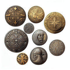 set of ancient coins