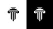 © nuryani - Pillar law logo architecture luxury monogram black icon Design template
