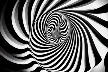 Wall Mural - Optical illusion, abstract background. Hypnosis twisted spiral design concept for hypnosis, infinity