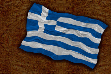 National flag of Greece. Background  with flag  of Greece.