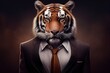 Tiger In A Suit Well Dressed Generative AI