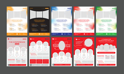 Wall Mural - A pack of 10 Below The Line (BTL) A4 Campaign Poster, Flyer, Brochures, or any other BTL promotional tools using printing method