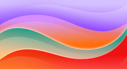 Wall Mural - Wavy colorful gradient background wallpaper