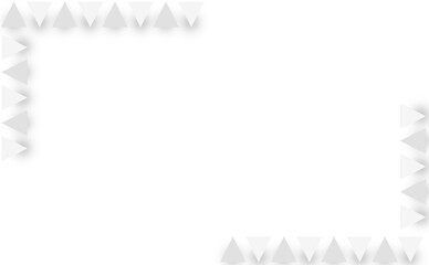 Poster - frame grey triangle paper on white background