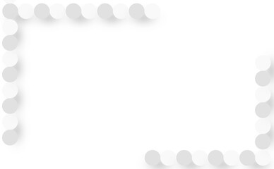 Poster - frame grey circle paper on white background