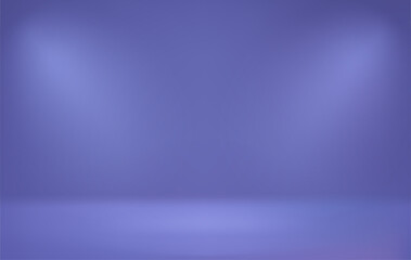 Poster - Very peri color room with projectors light. 3d vector premium showcase for display products