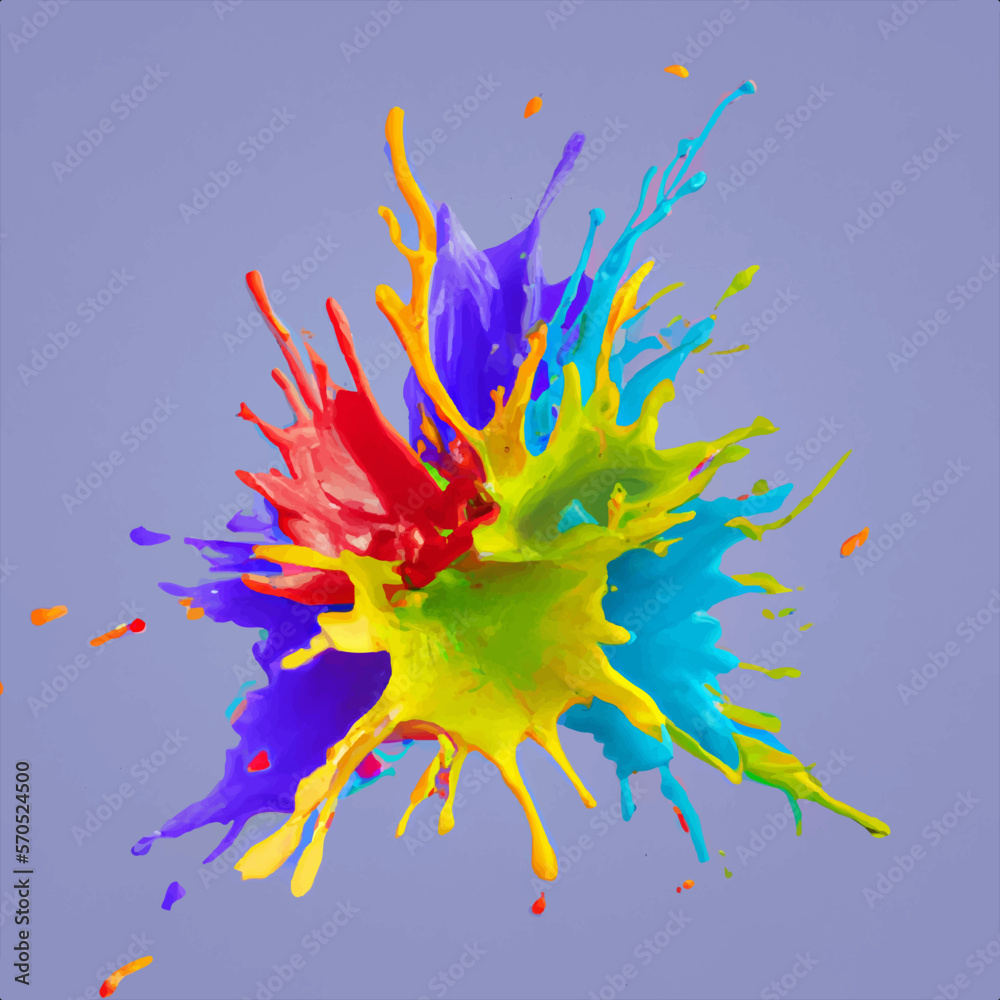 abstract color splash and explosion vector illustration. color splash ...
