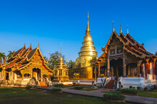 Stupa At Wat Phra Singh In Chiang Mai, Thailand
