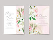 © Theresia - Elegant white floral wedding invitation card