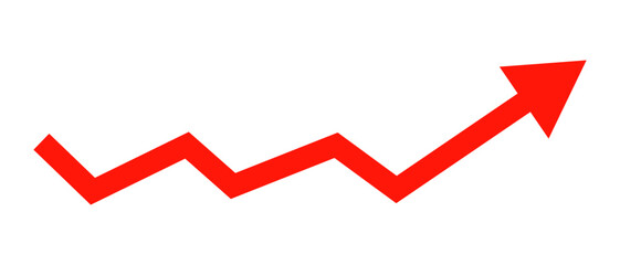 Aufkleber - Sideways to up arrow chart icon. Vector.