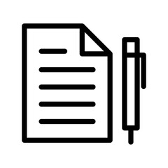Aufkleber - Simple memo and pen icon. Report. Vector.