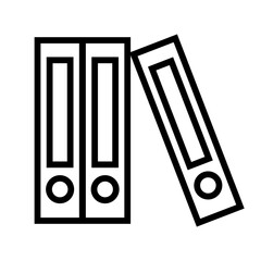 Aufkleber - Simple binder icon set. Vector.