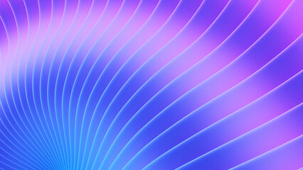 Poster - Purple blue background stripes 3d wavy design, elegant abstract striped pattern