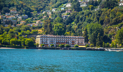 Wall Mural - View of the village Torno Fagetto Laglio Quarzano on the Como Lake, Lombardy, Italy