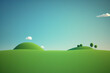 Minimalistic simple Nature landscape with a lot of copy space - Minimalistic Nature Landscape - Minimalistic Nature Landscape Copy Space background wallpaper created with Generative AI technology