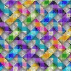 Fototapete - Imitation of a texture of rough canvas. Seamless pattern.