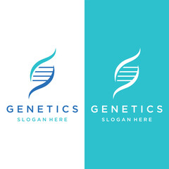 Wall Mural - logo design template dna elements. bio tech, dna people, bio dna, dna spirals. logos can be for scie