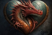 The Legend Of The Heart-Shaped Dragon Generative AI