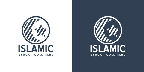 islamic logo modern minimalist vector eps