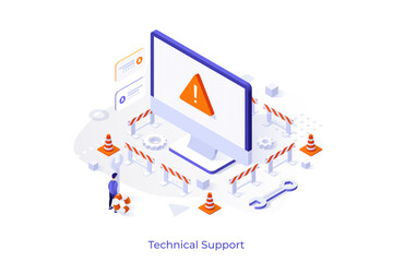 Vector Concept For Isometric Business Scene