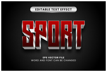 Poster - 3d premium metalic sport editable text effect