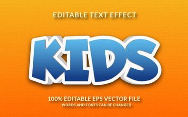 Wall Mural - Kids Editable text effect