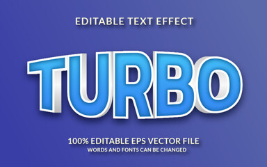 Wall Mural - Turbo Editable text effect