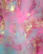 pink and gold sparkly abstract painted background art created with generative ai