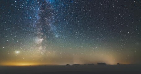 Wall Mural - Timelapse of Milky way moving across the sky.