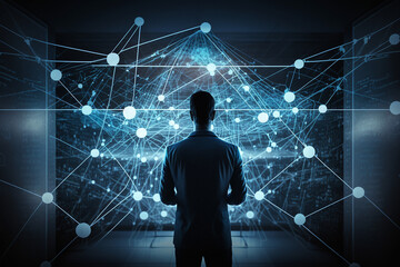 Poster - Building a Stronger Network technology concept, Generative AI
