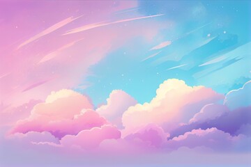 Wall Mural - Pastel color of sky background. Illustration graphic design. Generative AI